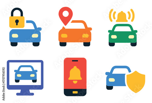 Car Anti-Theft Icons