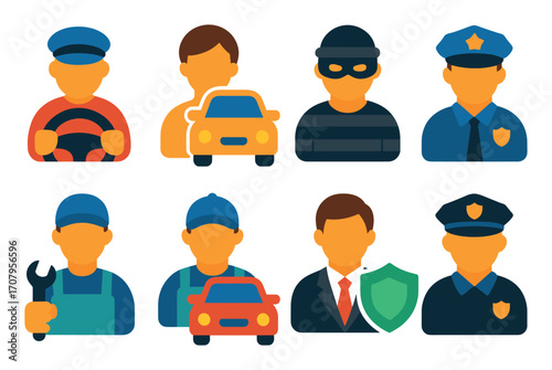 Car Anti-Theft Icons