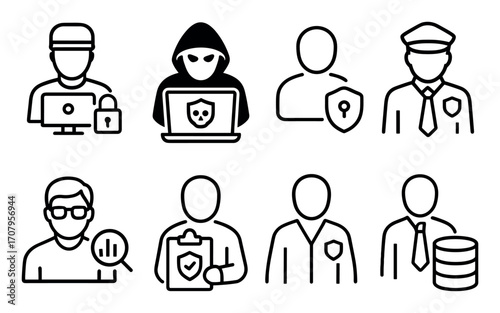 Minimalist Data Protection Icons