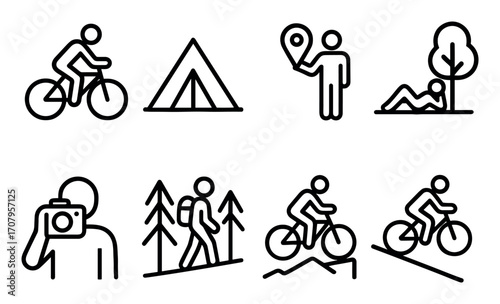 Cycle Tourism Icons
