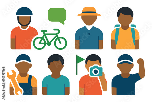 Cycle Tourism Icons