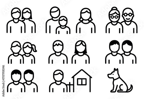 Minimalist Family Icons