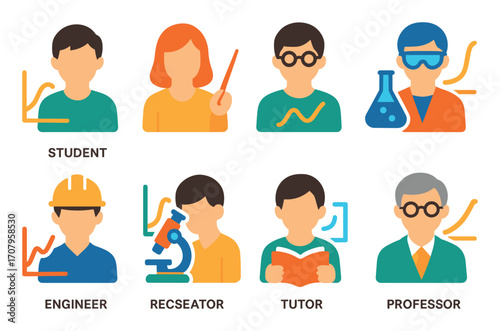 Colorful Profession Icons