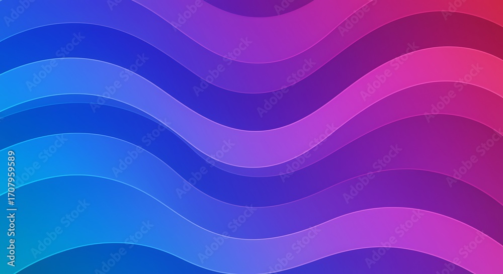 Fototapeta premium Abstract Wave Gradient Background with Blue Purple and Pink Tones Perfect for Modern Designs and Presentations Smooth Flowing Lines