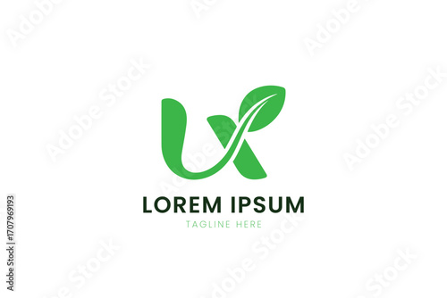 Minimalist green leaf logo design simple elegant nature inspired brand identity