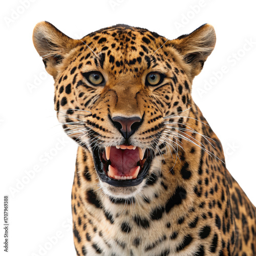 Head portrait of a jaguar with open mouth and visi png jaguar png animal png head portrait png mouth open png visible teeth png wild png transparent background