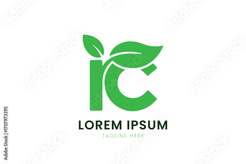 Modern minimalist green leaf logo design for eco-friendly brands and nature inspired businesses
