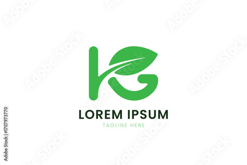 Minimalist green leaf logo design simple natural brand identity element abstract symbol graphic