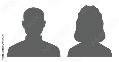 Flat illustration in grayscale. Avatar, user profile, person icon, profile picture. Suitable for social media profiles, icons, screensavers and as a template. conceptual way