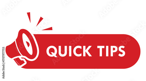 Quick Tips sticker. Quick Tips sign on transparent background. Quick Tips sign, logo, badge, icon, sticker, label, emblem, stamp, symbol, black, line, flat vector, isolated illustration.