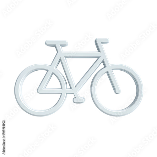 Simple, stylized, light-gray bicycle icon