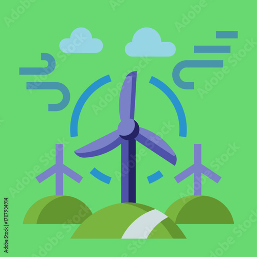 Clean Eco-Friendly Renewable Green Energy Icon Vector Set Featuring Solar, Wind, Hydro, Electric Vehicles and Sustainable Power Concepts