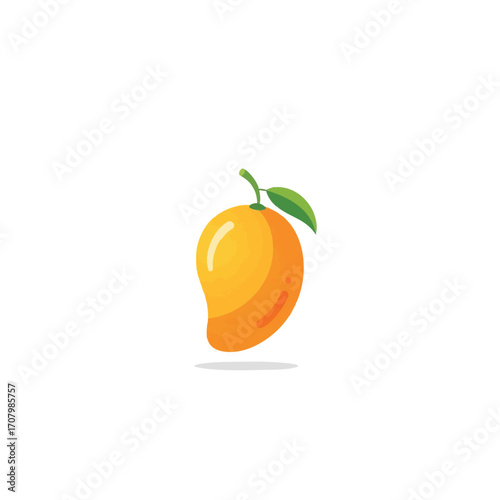 Ripe Mango Illustration A Vibrant Vector Graphic of a Juicy Mango Fruit
