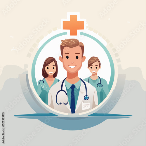 Friendly Medical Team Representing Healthcare Professionals and Providing Compassionate Service