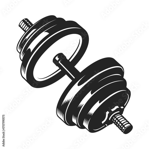 Dumbbell Vector Illustration – Fitness, Gym, and Bodybuilding Concept