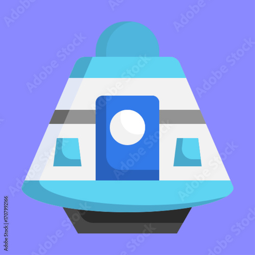 Minimal Futuristic Space Tourism and Rocket Travel Icon Vector Set Showing Astronauts, Spacecrafts, Lunar Bases and Orbital Exploration