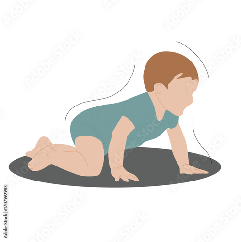 crawling child, Cute little crawling baby boy