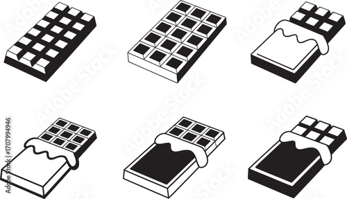 Isometric Chocolate Bar Vector Illustration Sweet Treat Indulgence Dessert Delight Confectionery Goodies