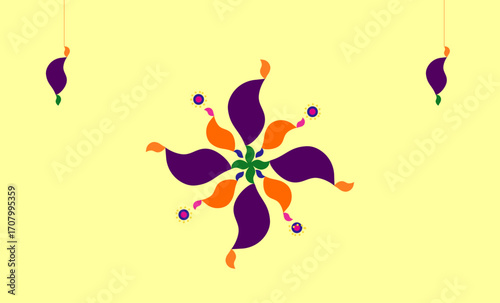 Hindu Festival Durga Puja and diwali Border Decorations Durga Puja, diwali Frame Durga Puja diwali navarati Background