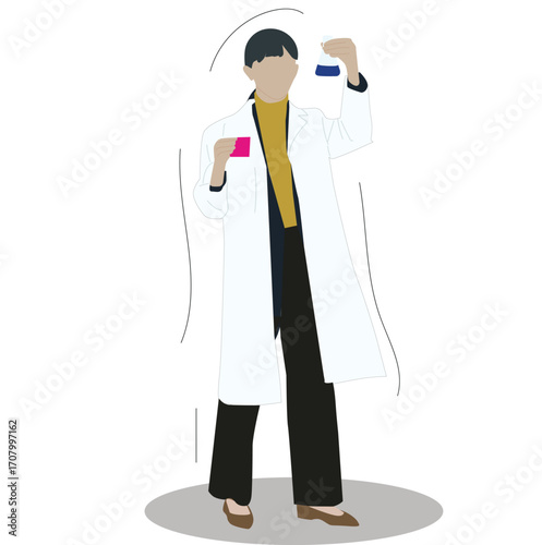 female scientist holding a test tube