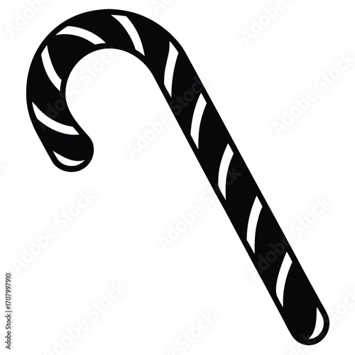 candy cane vector icon