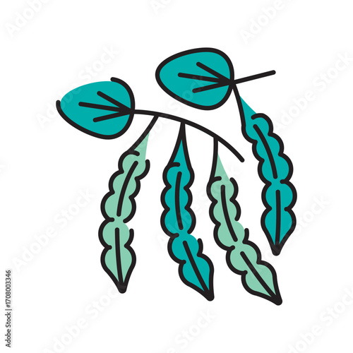 pea growing black line icon for digital and print projects. Arctic animals.