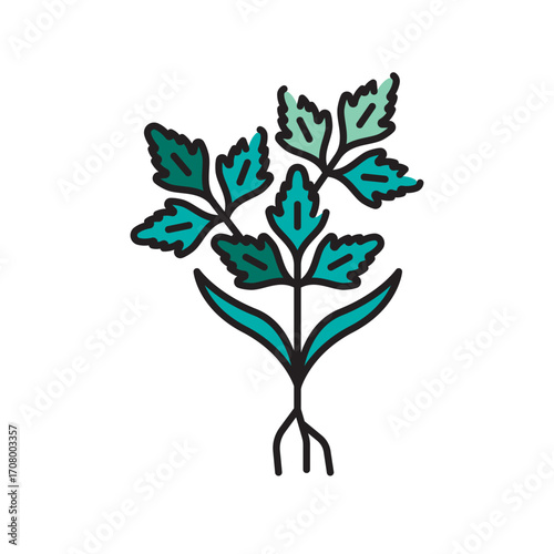 carrot growing black line icon for digital and print projects. Arctic animals.