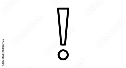 Bold alert exclamation mark black white icon
