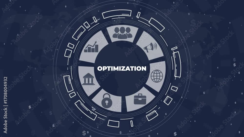 Person using tablet with LEAN methodology concept and business icons for efficiency and optimization