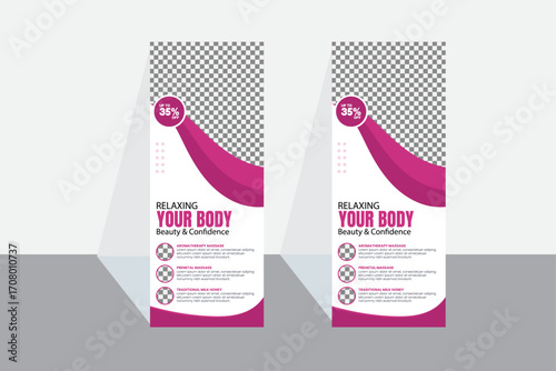 Professional Spa & Beauty Rollup Banner | Elegant Branding Design
