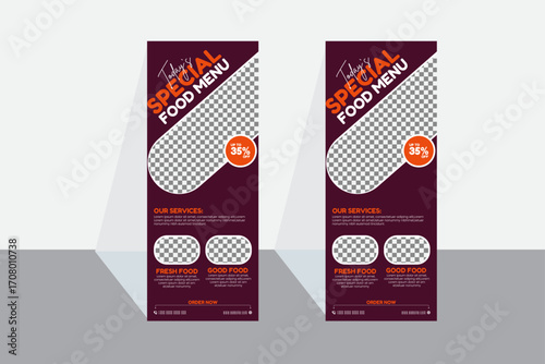 Food Business Rollup Banner | Restaurant and Café Template