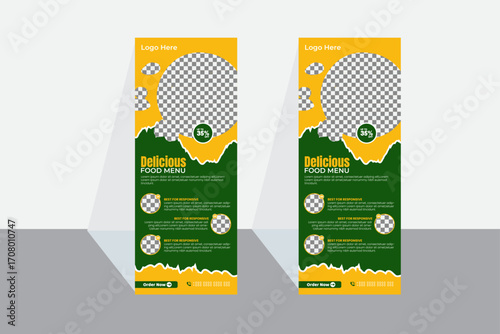 Food Business Rollup Banner | Restaurant and Café Template