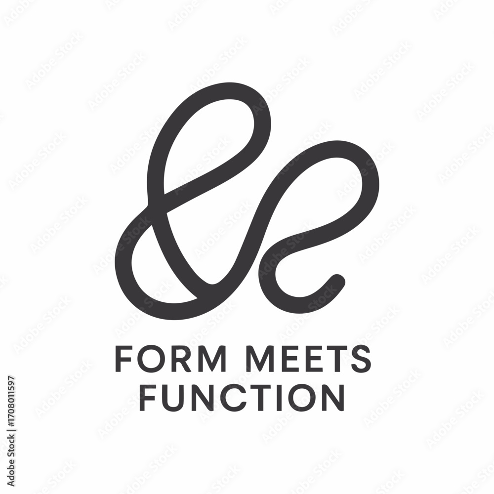 Fototapeta premium Elegant Logo Design Symbolizing The Harmony of Form and Functionality