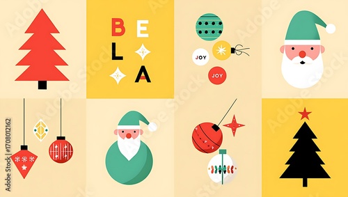 Graphic Christmas Elements Holiday Season Festive Celebration Template