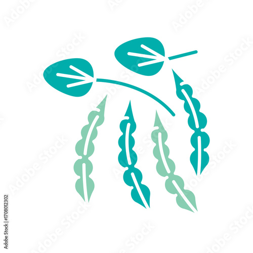 pea growing black line icon for digital and print projects. Arctic animals.