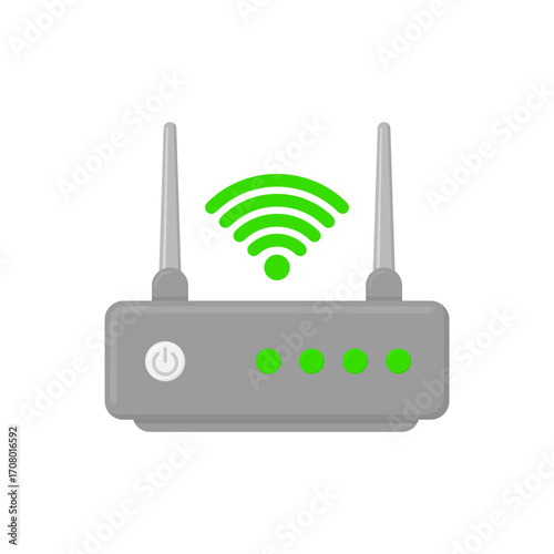 Wi‑Fi Router Icon Isolated on Transparent Background. Wireless Internet and Network Connection. Vector Illustration