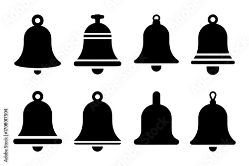 silhouette of different bell shapes 