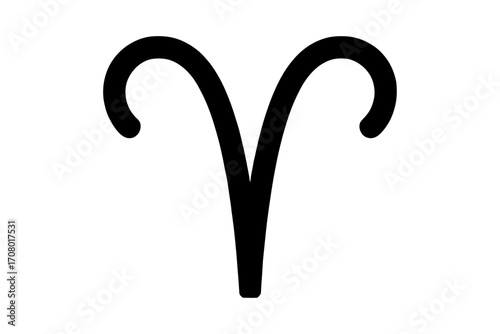 silhouette of Aries zodiac symbol 