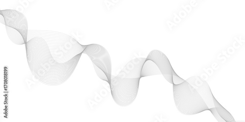 Abstract wave element for design. Digital frequency. Elegant abstract smooth swoosh speed gray wave modern stream. art background. Vector illustration. Wave with lines created using blend.	
