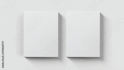 Wallpaper Mural A5 book cover mock up blank, front and back, flat lay, white Torontodigital.ca