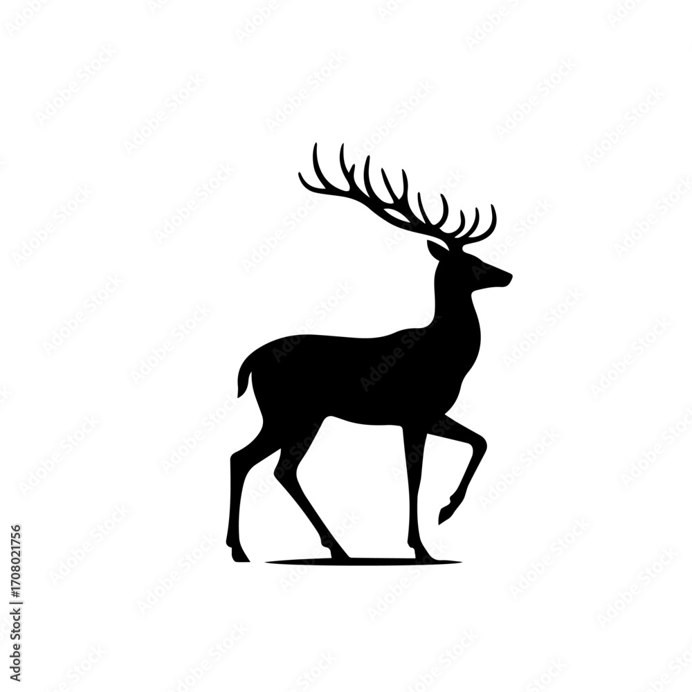 Obraz premium Elegant Forest Deer With Antlers Vector