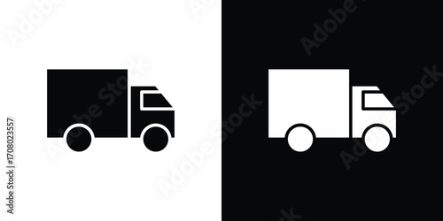 Truck icons. glyph vector icon. Vector illustration eps 10