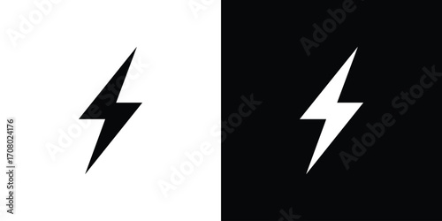 Thunder bolt icons. glyph vector icon. Vector illustration eps 10