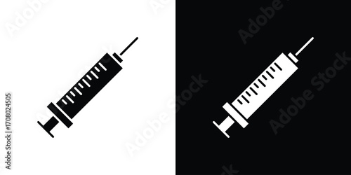 Syringe icons. glyph vector icon. Vector illustration eps 10
