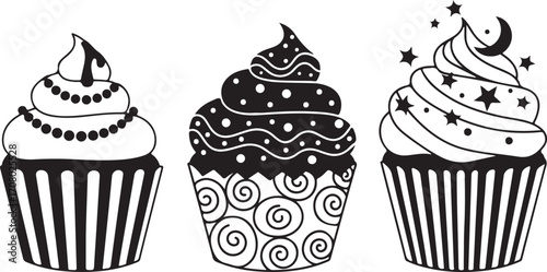 cupcakes clipart set