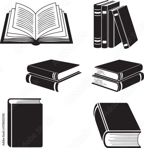 set of books vector