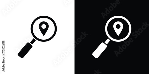 Search Location icons. glyph vector icon. Vector illustration eps 10