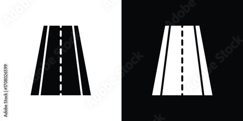 Road icons. glyph vector icon. Vector illustration eps 10