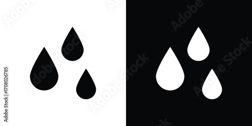 Raindrops icons. glyph vector icon. Vector illustration eps 10