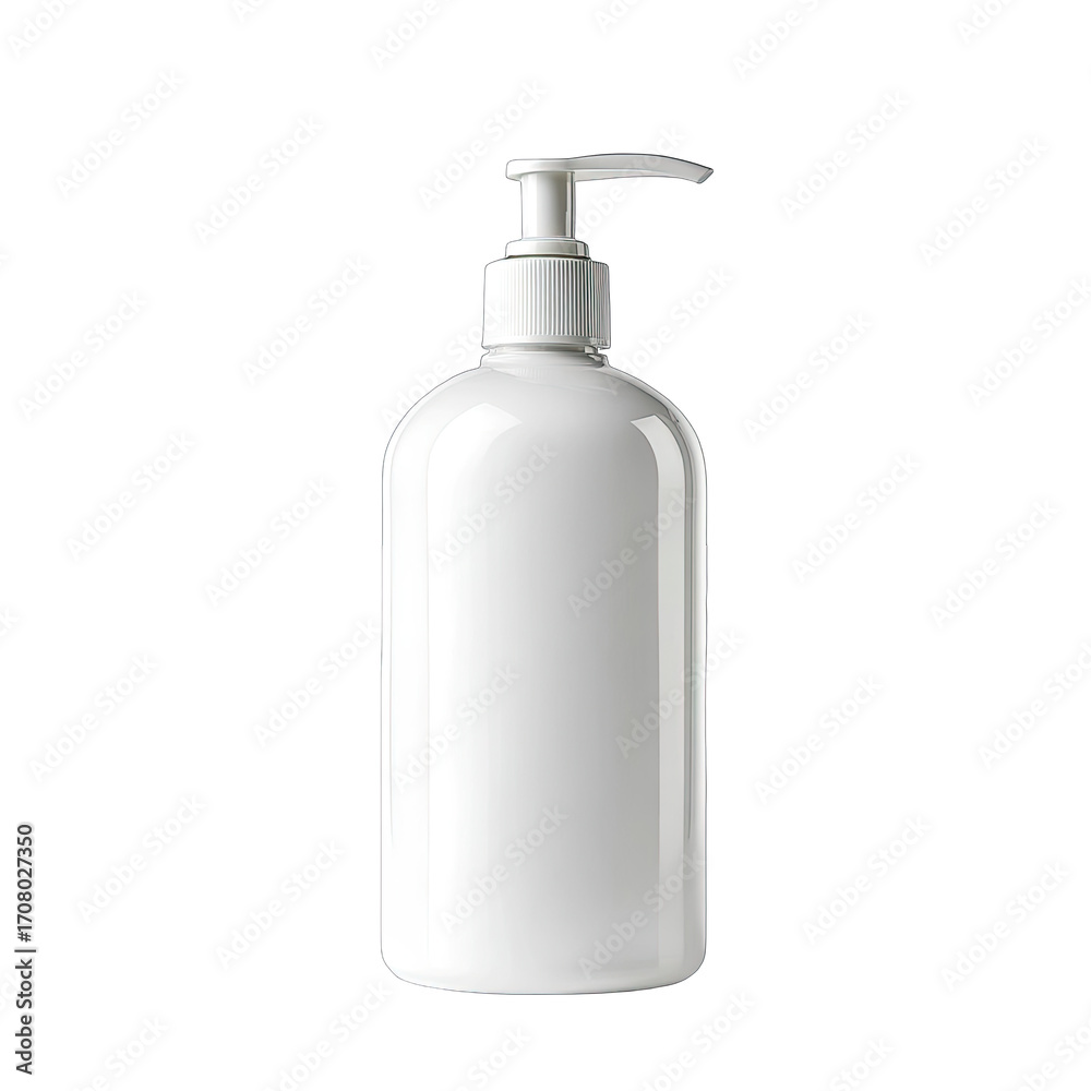 Fototapeta premium White plastic pump bottle